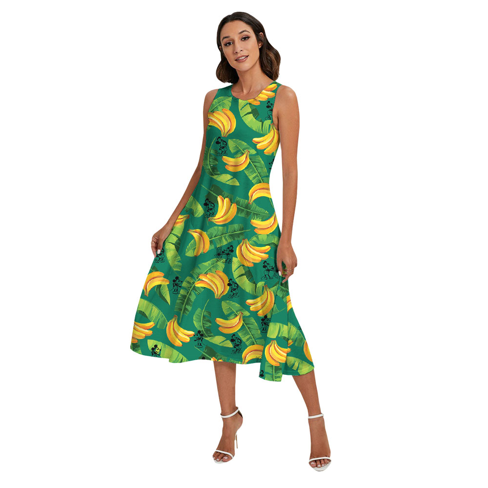 Steamboat Willie Mickey Tropical Banana Matching Family Hawaiian Clothes