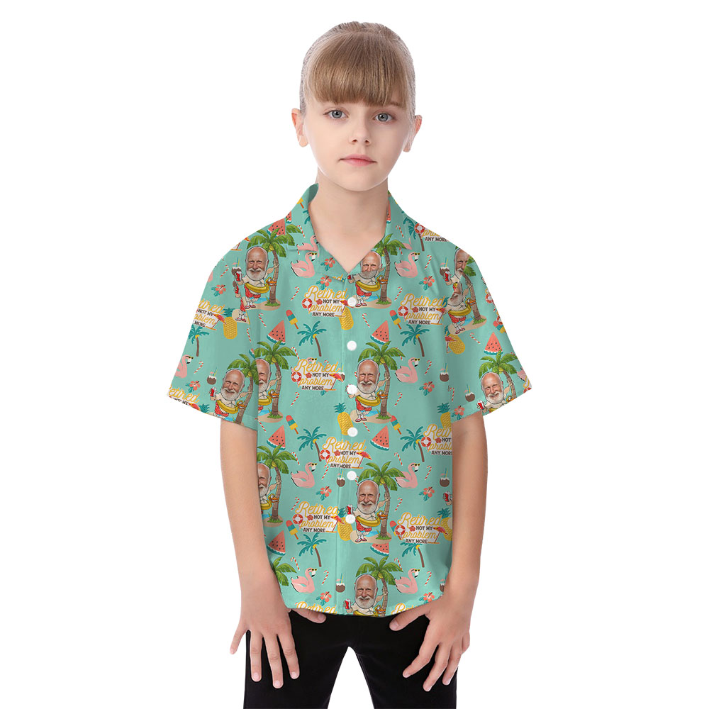 Retirement Hawaiian Clothes For Family With Custom Face