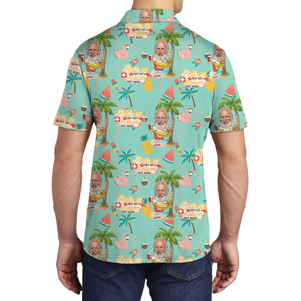 Retirement Is Not Problem Men's Golf Polos With Faces
