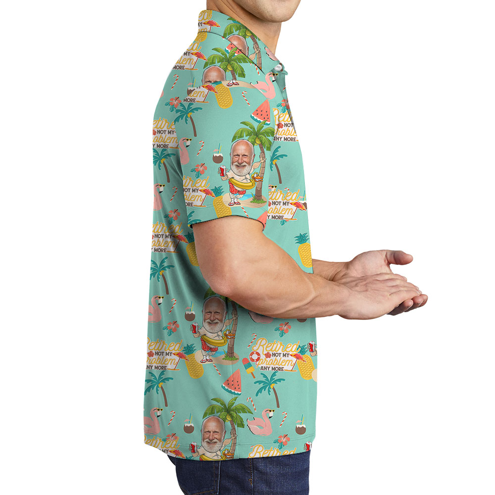 Retirement Is Not Problem Men's Golf Polos With Faces