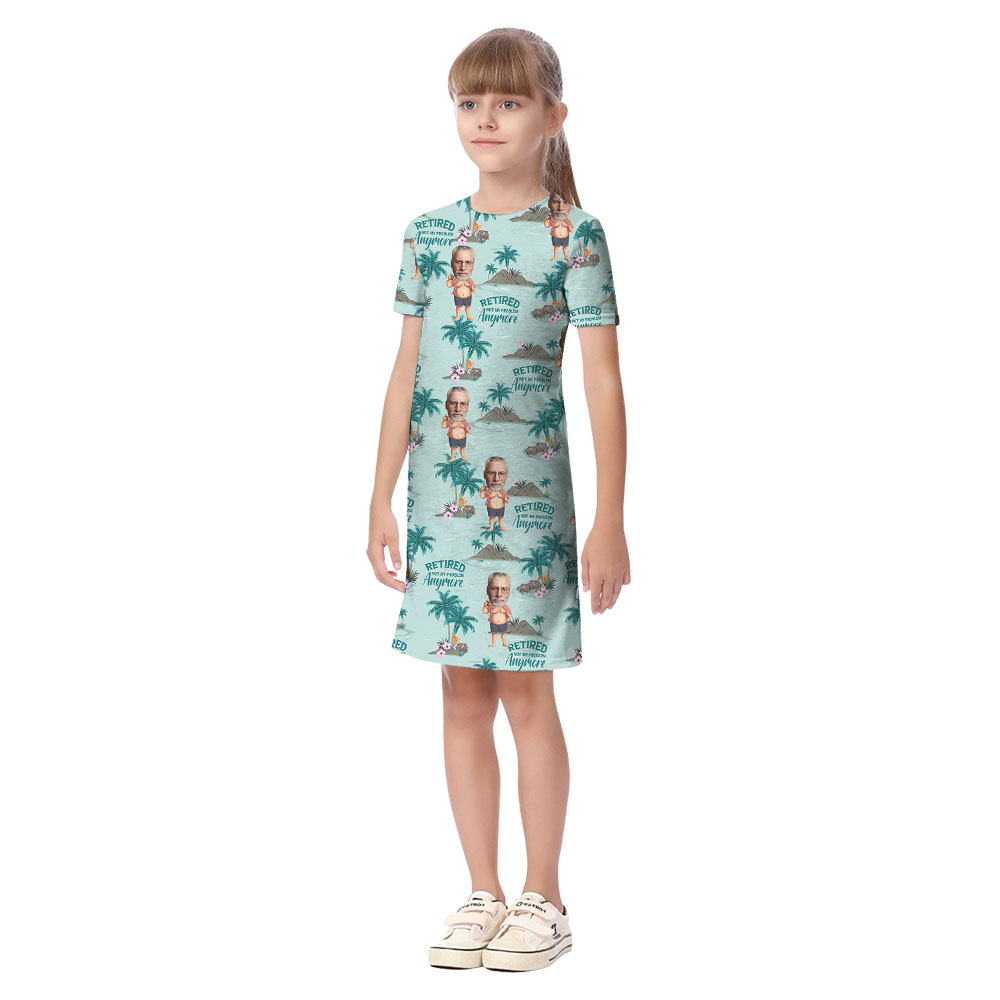 Retirement Matching Family Hawaiian Shirt And Dress With Faces