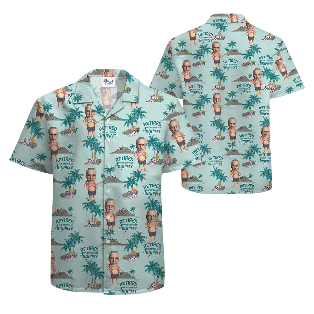 Custom Face Retirement Hawaiian Shirt For Men