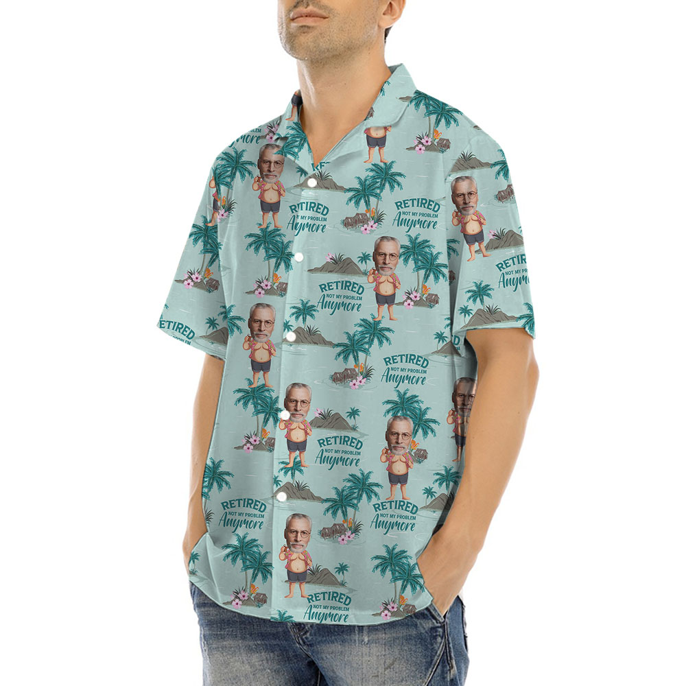 Custom Face Retirement Hawaiian Shirt For Men
