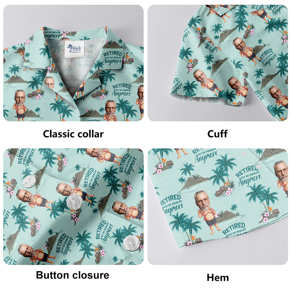 Custom Face Retirement Hawaiian Shirt For Men