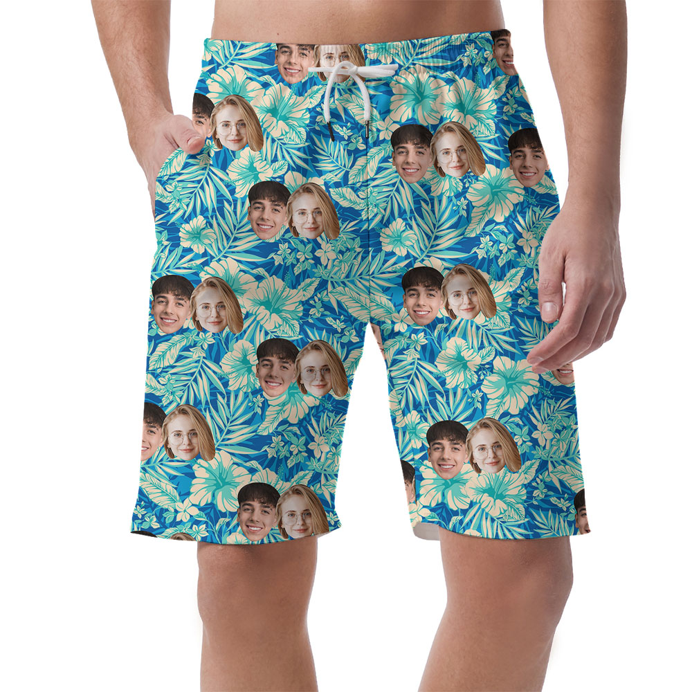 Personalized Face Hawaiian Shorts For Male - variant image 1