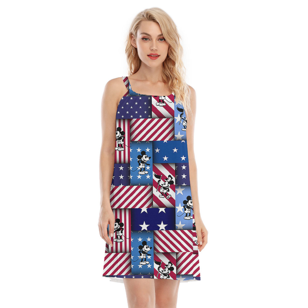 Steamboat Willie Mickey 4th Of July Luau Dress - variant image 1