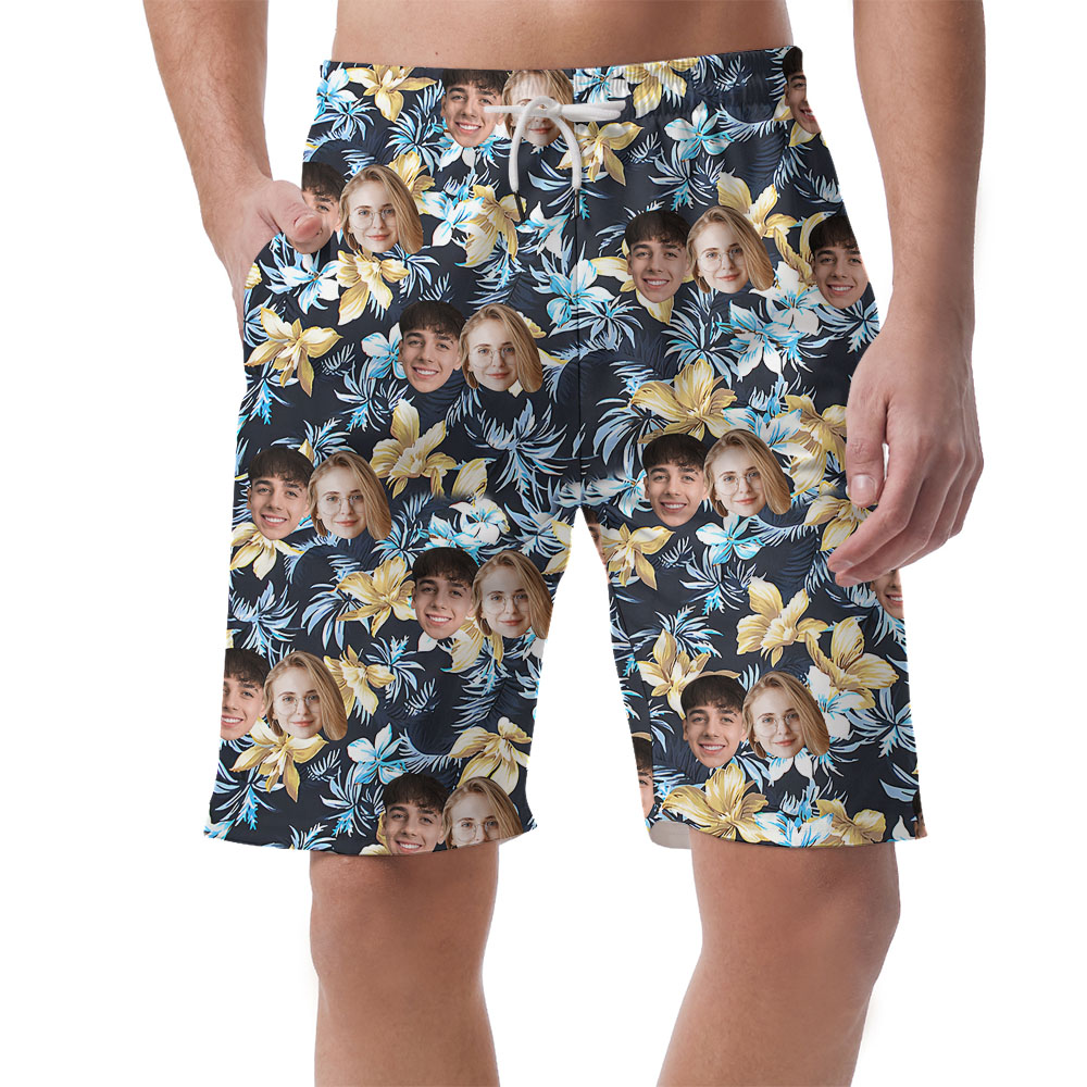 Custom Multiple Pictures On Men's Beach Shorts - variant image 1
