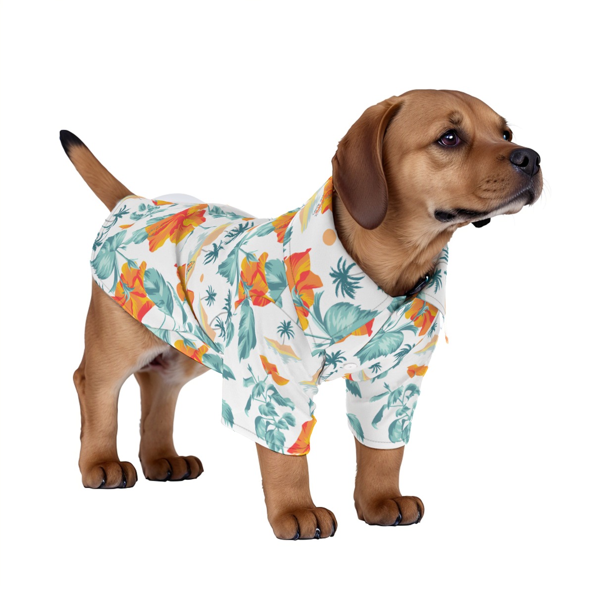 Tropical Dog's Hawaiian Shirt With Button Closure - variant image 1