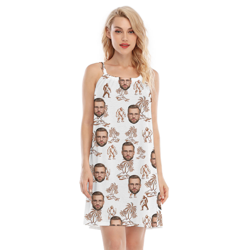 Custom Bigfoot Ladies Cami Dress With Photos - variant image 1
