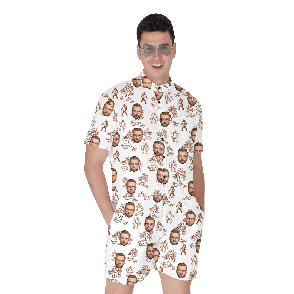 Custom Bigfoot Male Romper With Pictures On It - variant image 1