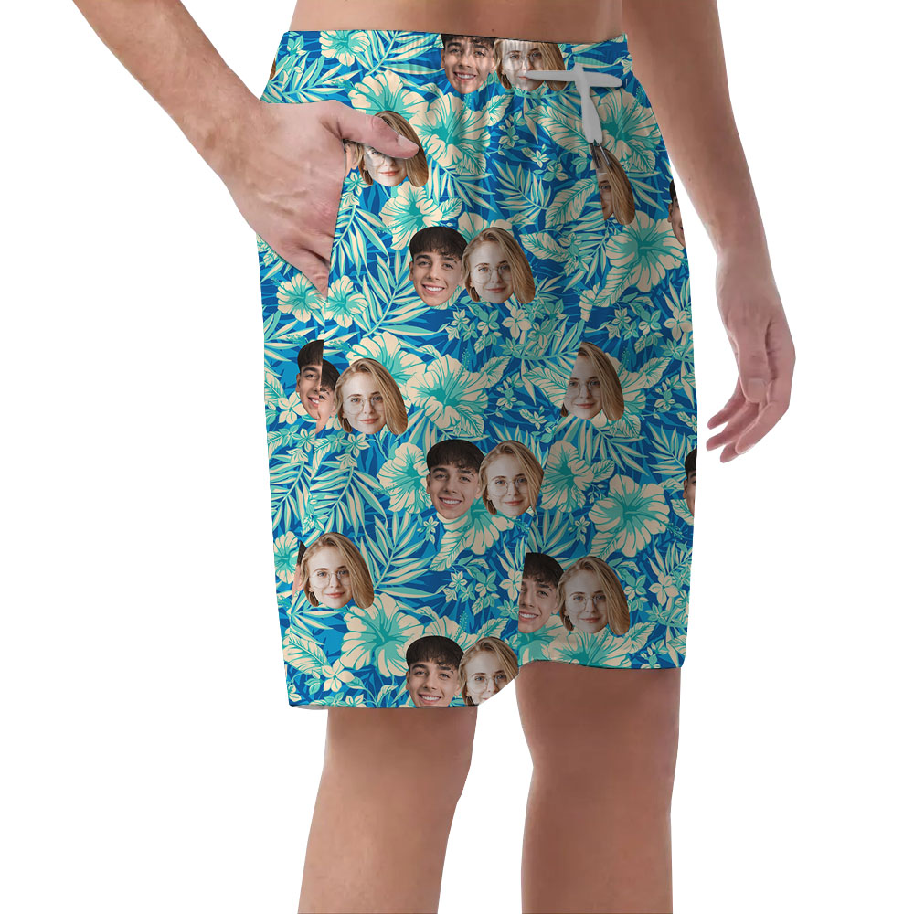 Personalized Face Hawaiian Shorts For Male