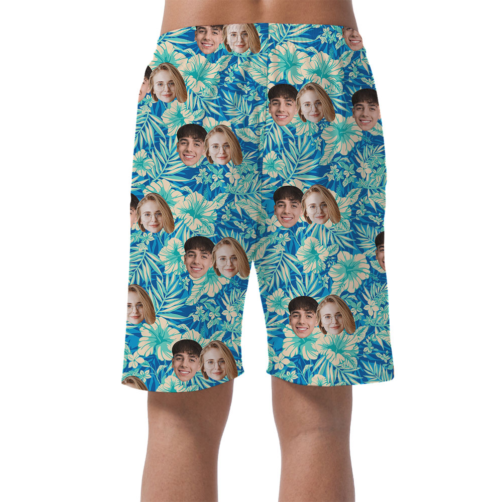 Personalized Face Hawaiian Shorts For Male