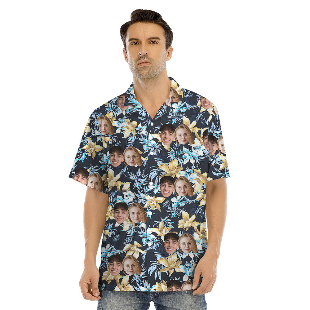 Custom Face Matching Family Hawaiian Clothing