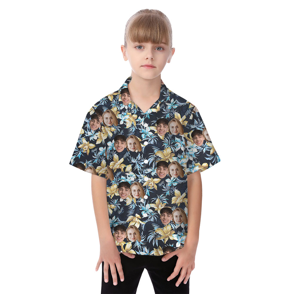 Custom Face Matching Family Hawaiian Clothing
