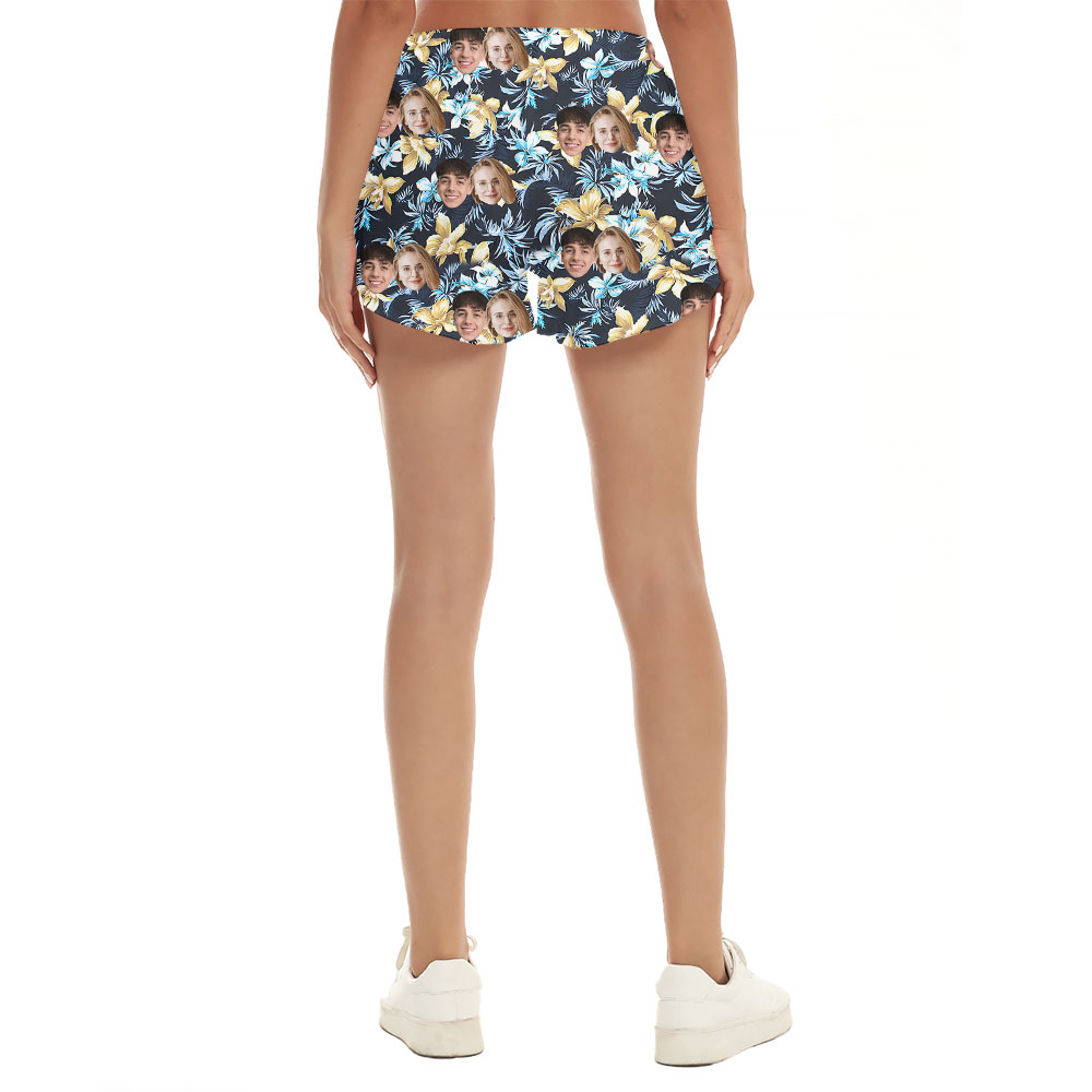 Custom Picture Women Shorts With Floral Print
