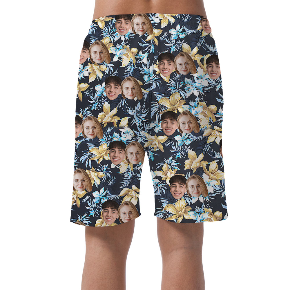 Custom Multiple Pictures On Men's Beach Shorts