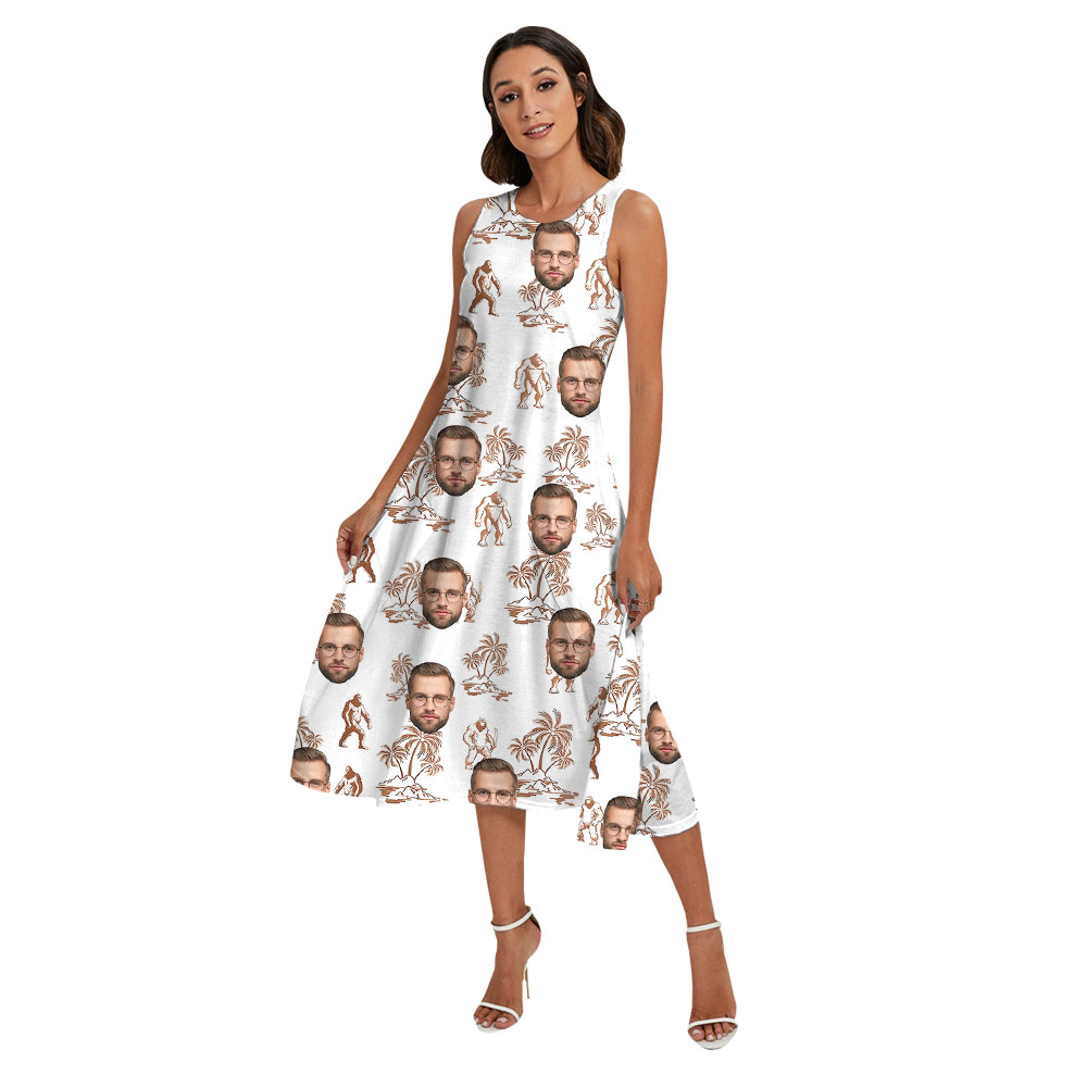 Custom Bigfoot Matching Family Hawaiian Outfits With Faces