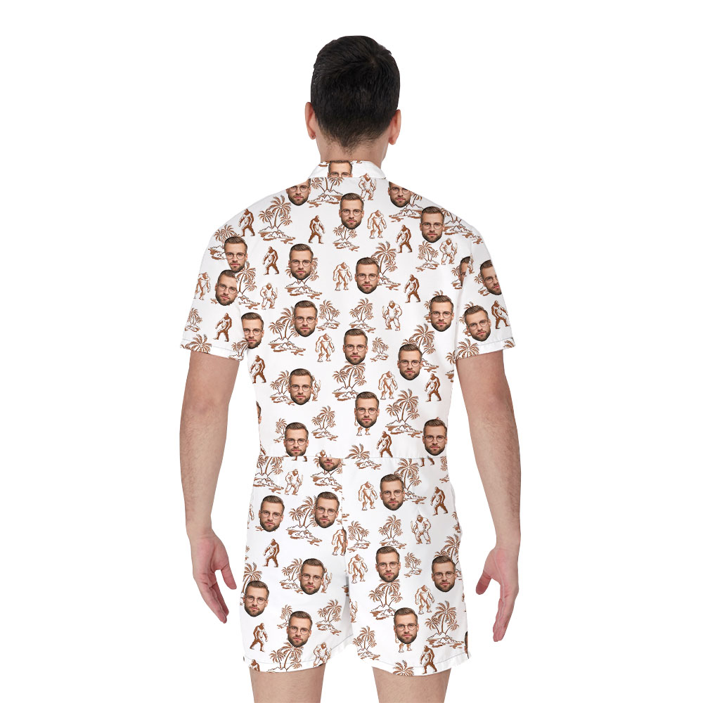 Custom Bigfoot Male Romper With Pictures On It