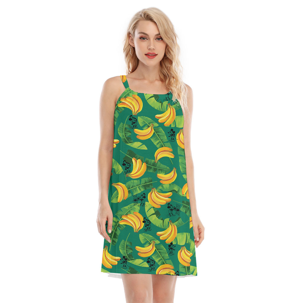Tropical Banana Steamboat Willie Mickey Aloha Cami Dress - variant image 1