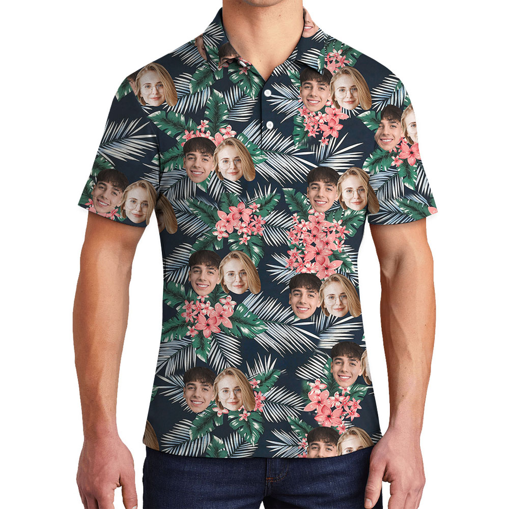 Personalized Face On Men's Polo Golf Shirt - variant image 1