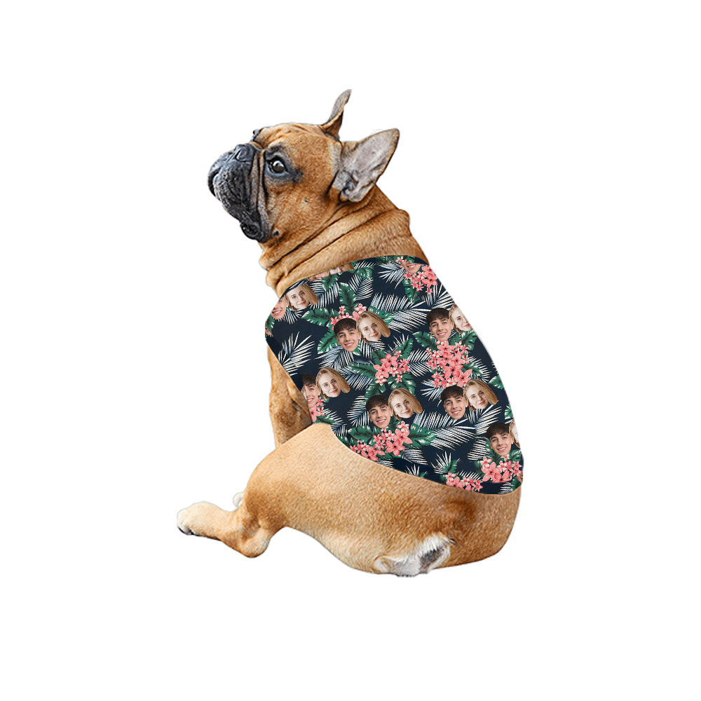 Matching Family Hawaiian Shirt With Faces And Aloha Print
