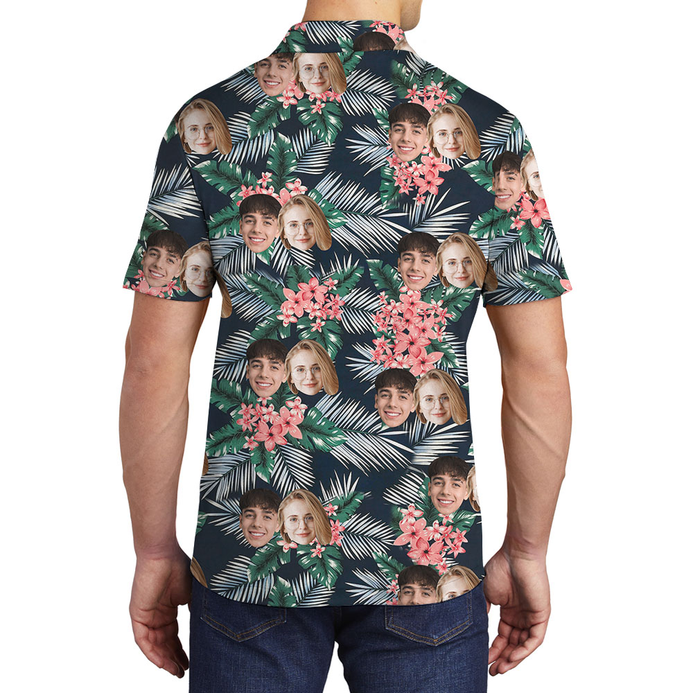 Personalized Face On Men's Polo Golf Shirt