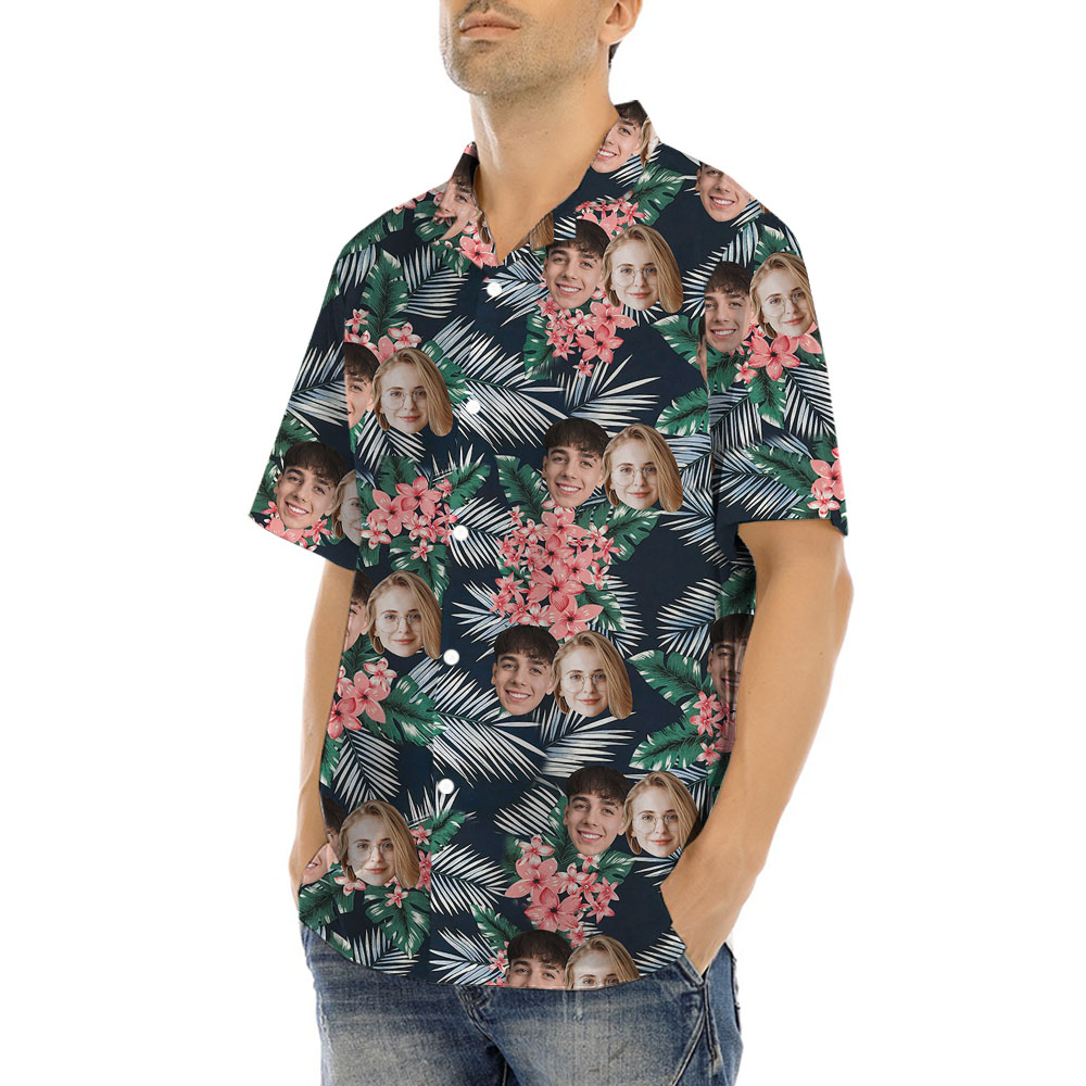 Cool Custom Multiple Faces Aloha Shirt For Men