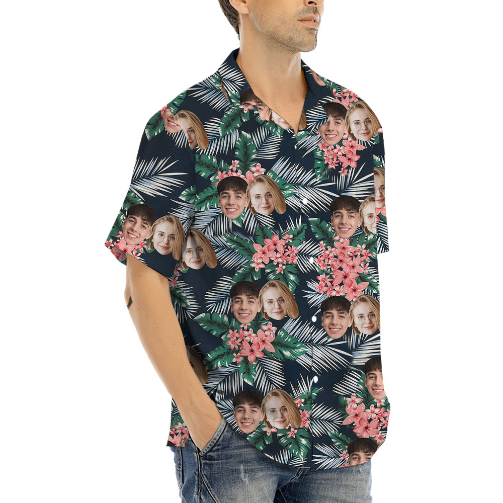Cool Custom Multiple Faces Aloha Shirt For Men