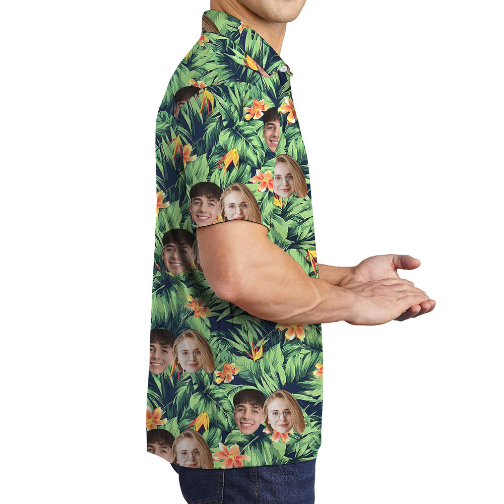 Custom Multiple Faces Golf Polos Green
