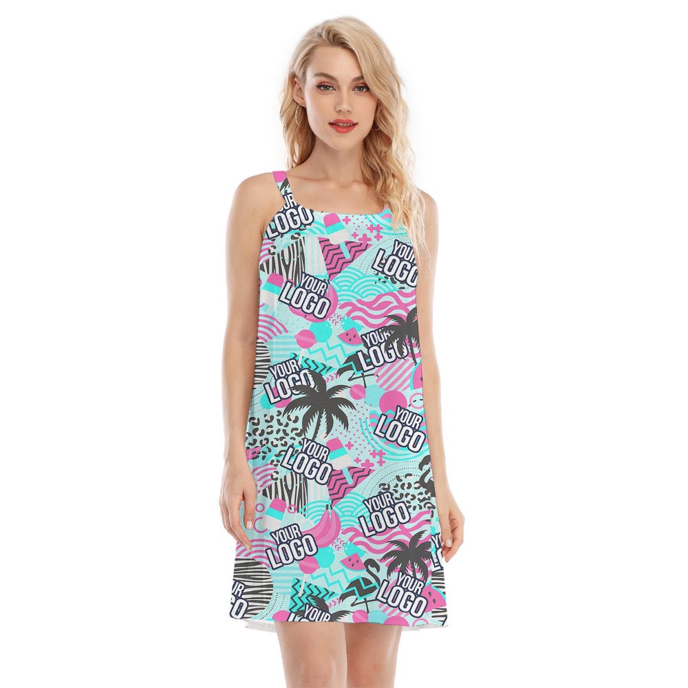Custom Retro Women's Hawaiian Dress With Your Logo - variant image 1