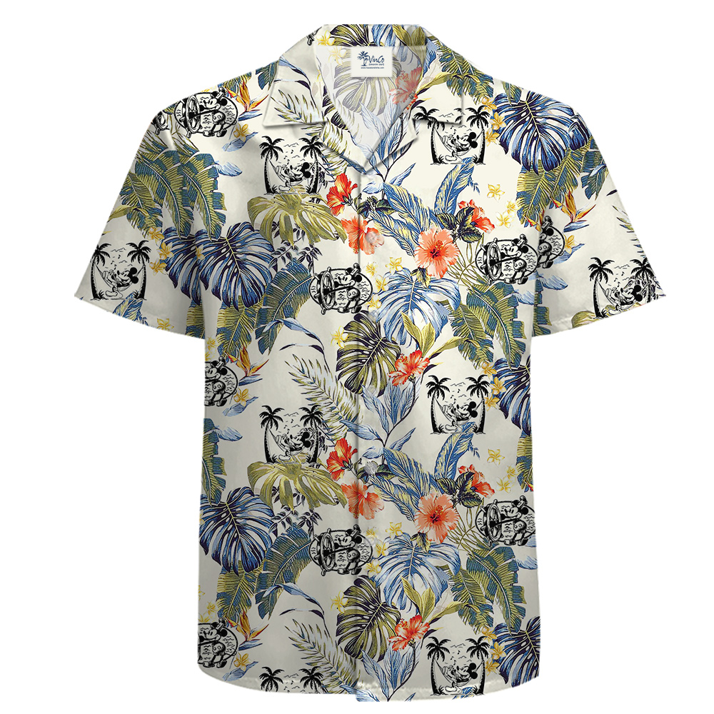 Tropical Short Sleeve Shirt with Mickey 1928 in Tropical Forest Pattern - variant image 1