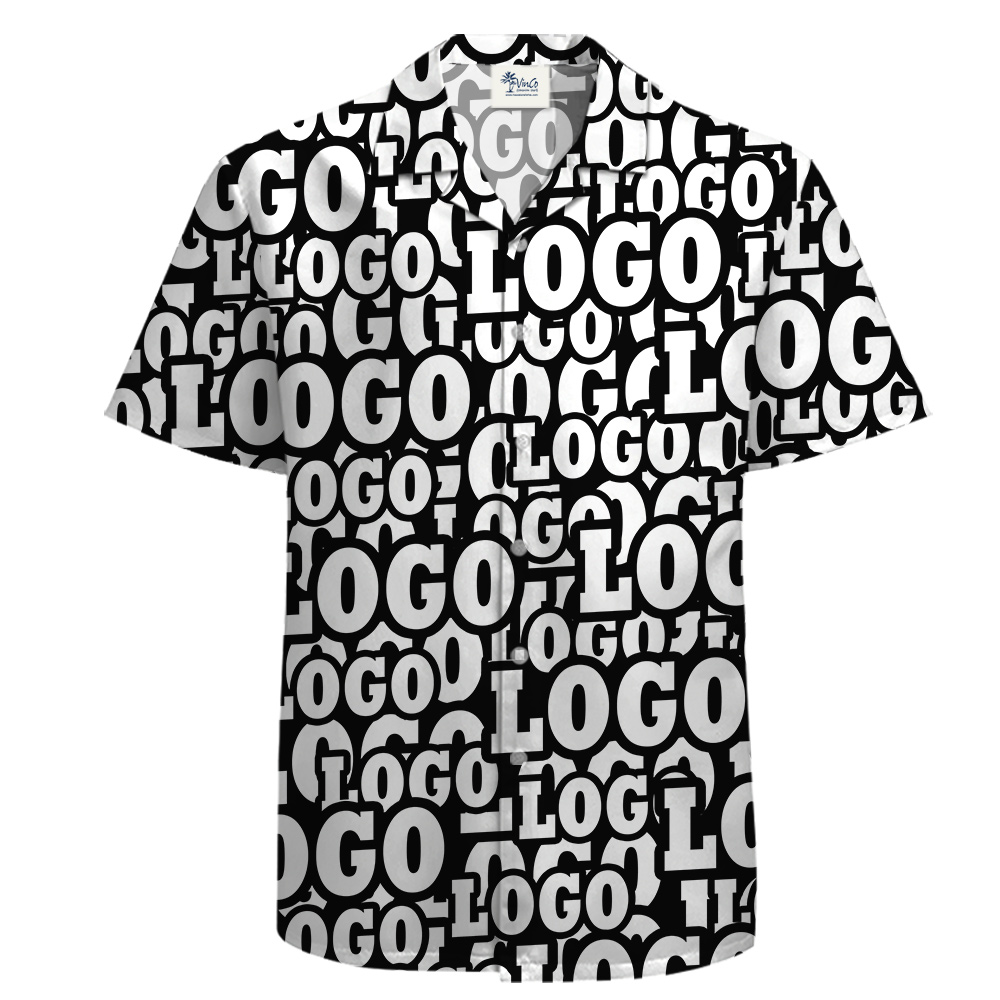 Custom Logo Company All Over Print Cotton Short Sleeve Shirt - variant image 1