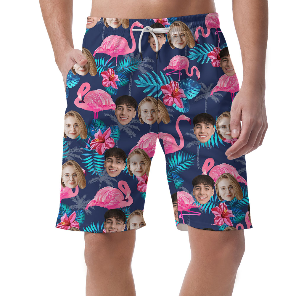 Custom Face Flamingo Shorts With Preview - variant image 1