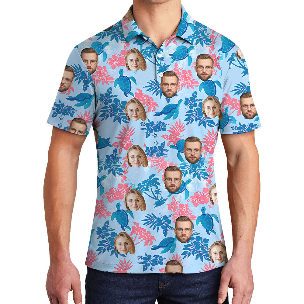 Put 1-4 Faces On Turtle Polo Golf Shirt - variant image 1