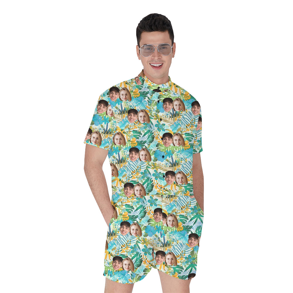 Put Any Faces On Floral Romper For Men - variant image 1