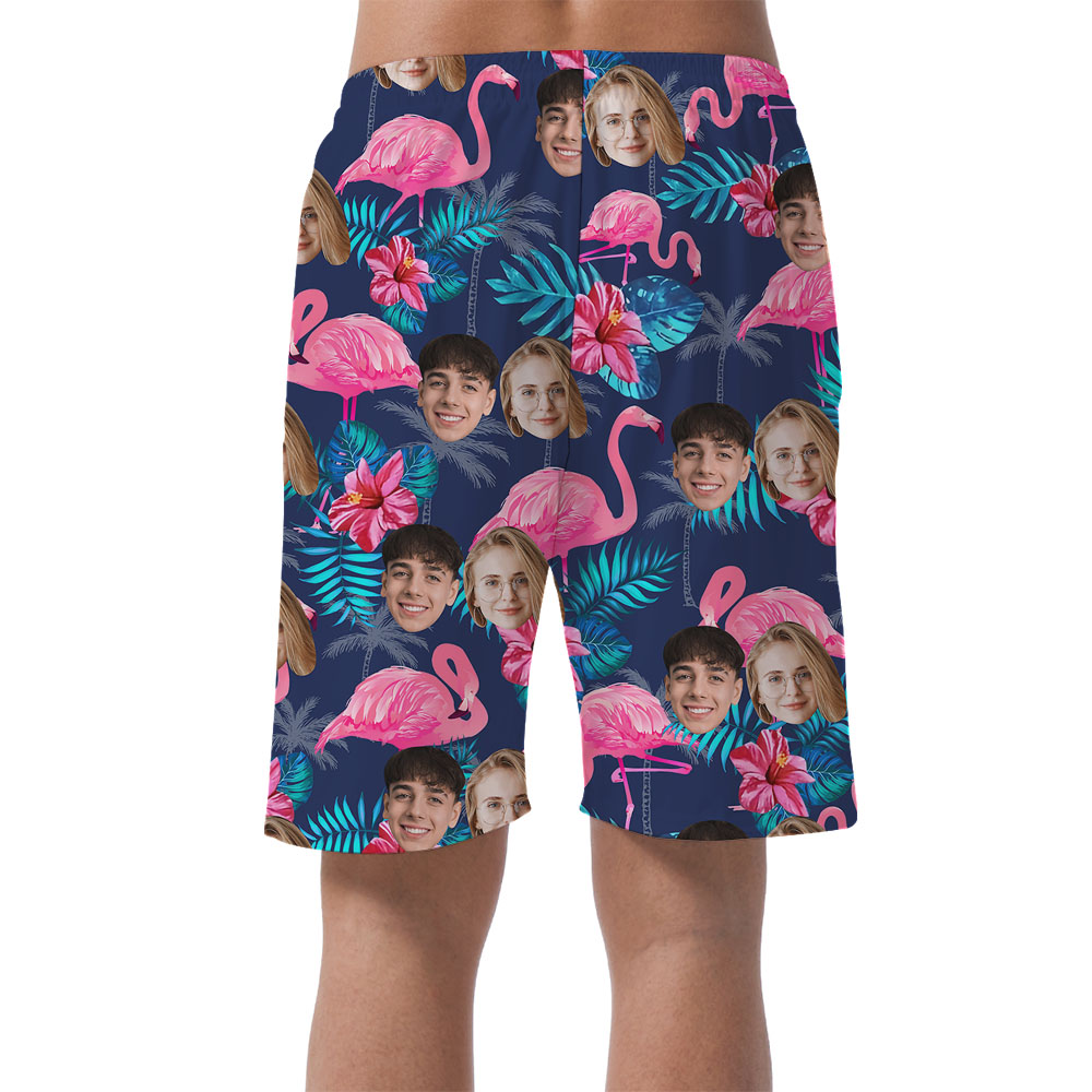 Custom Face Flamingo Shorts With Preview