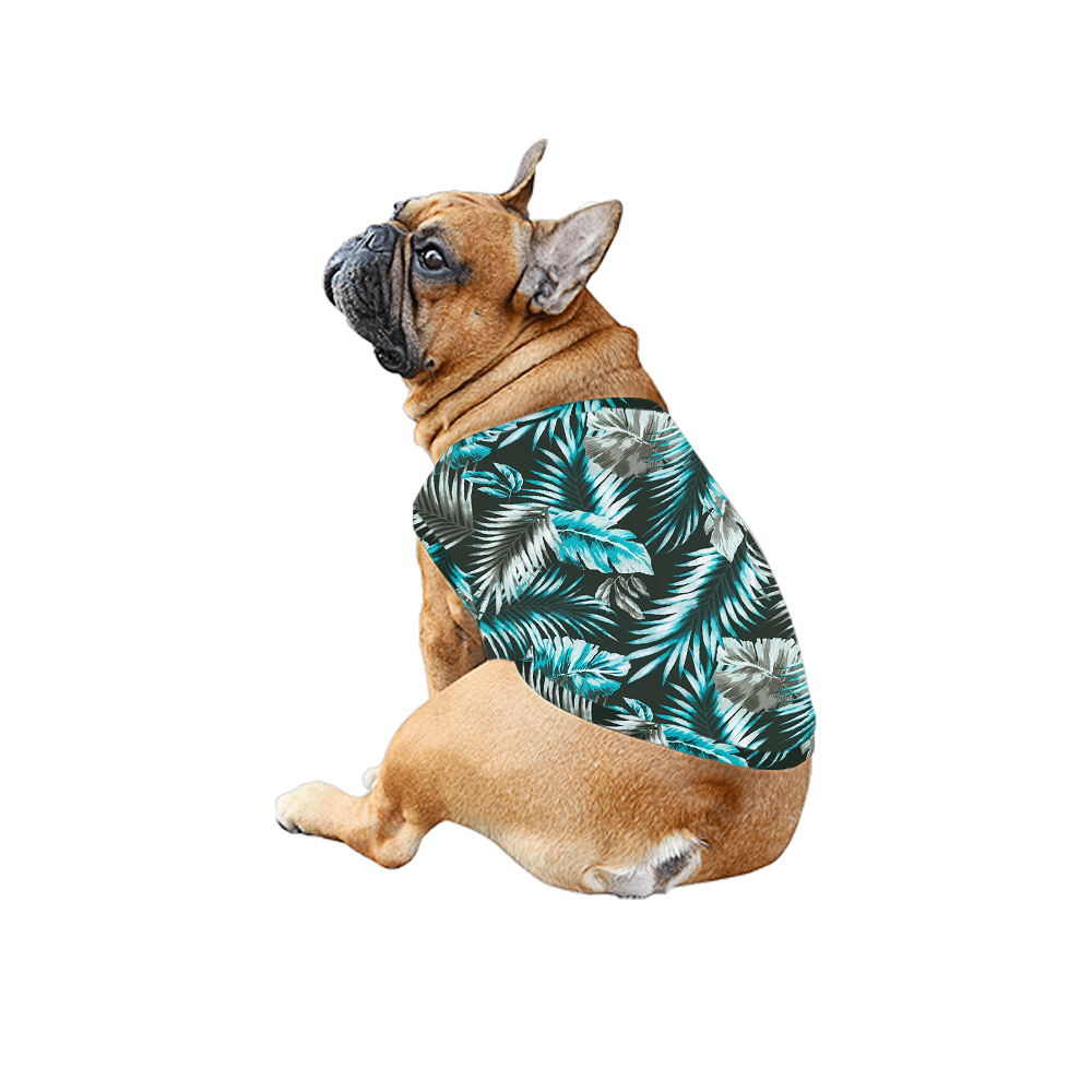 Matching Family and Pets Dark Leaves Tropical Outfits