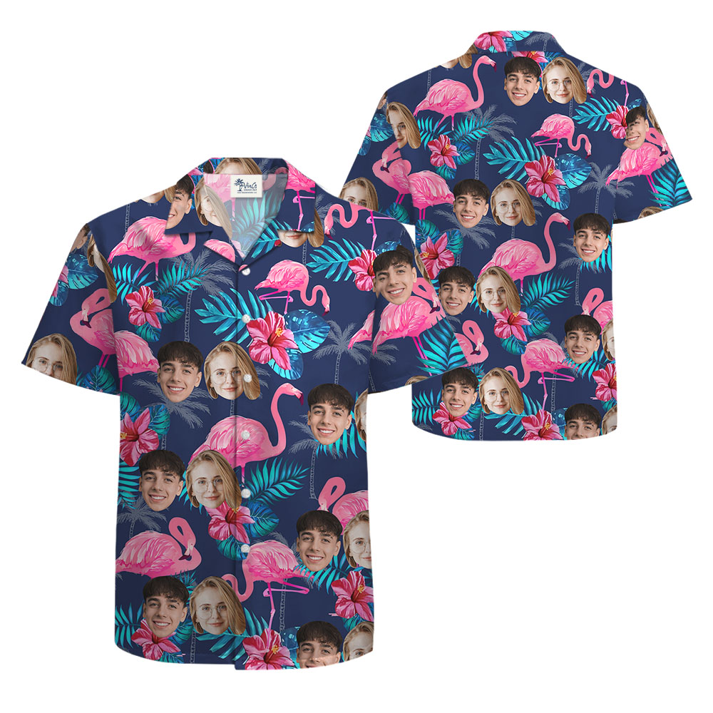 Flamingo Tropical Hawaiian Shirt With 1-4 Faces