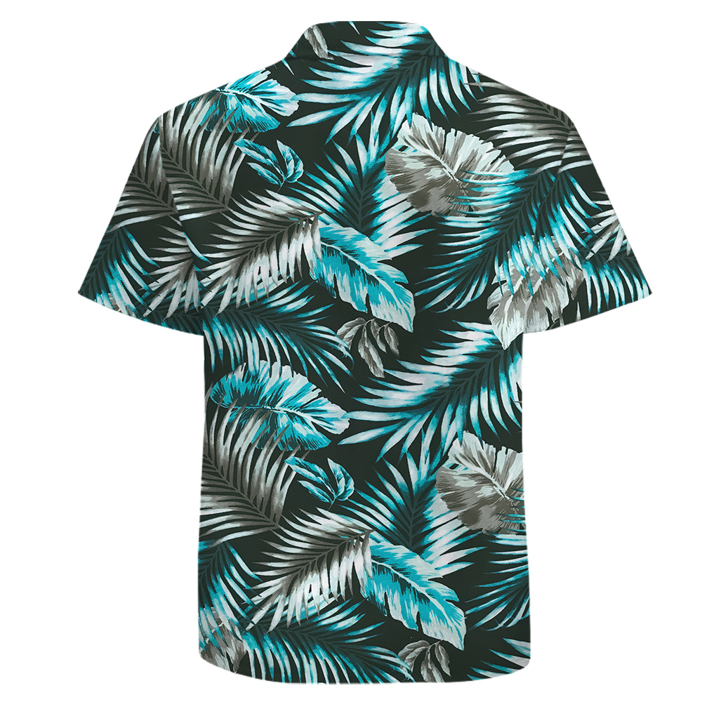 Cotton Button Up Hawaiian Shirt for Men Size S-8XL