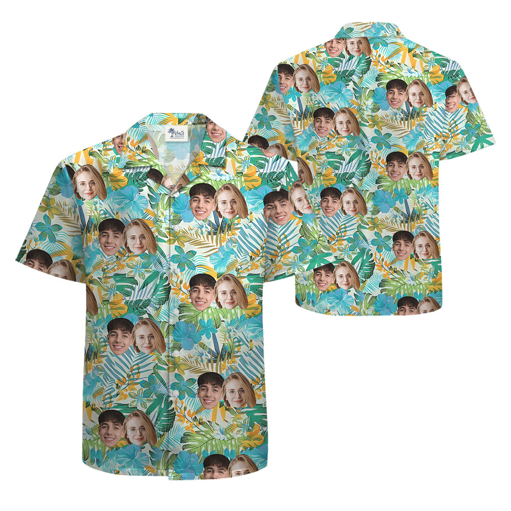 Vintage Custom Hawaiian Shirt With 1-4 Photos