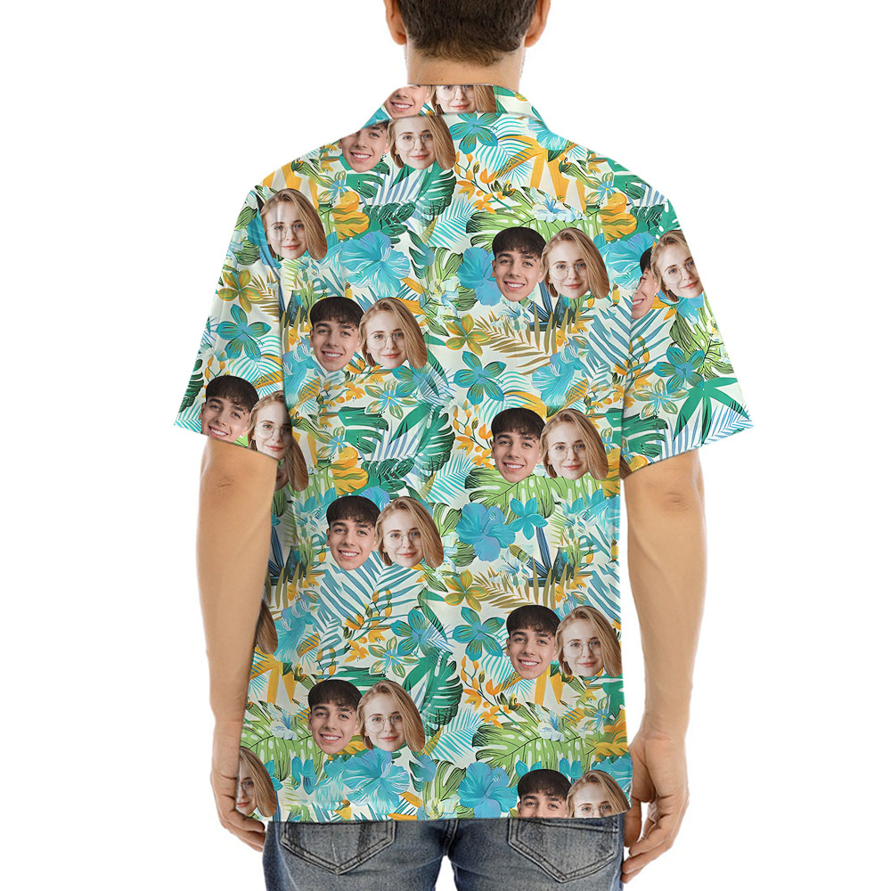 Vintage Custom Hawaiian Shirt With 1-4 Photos