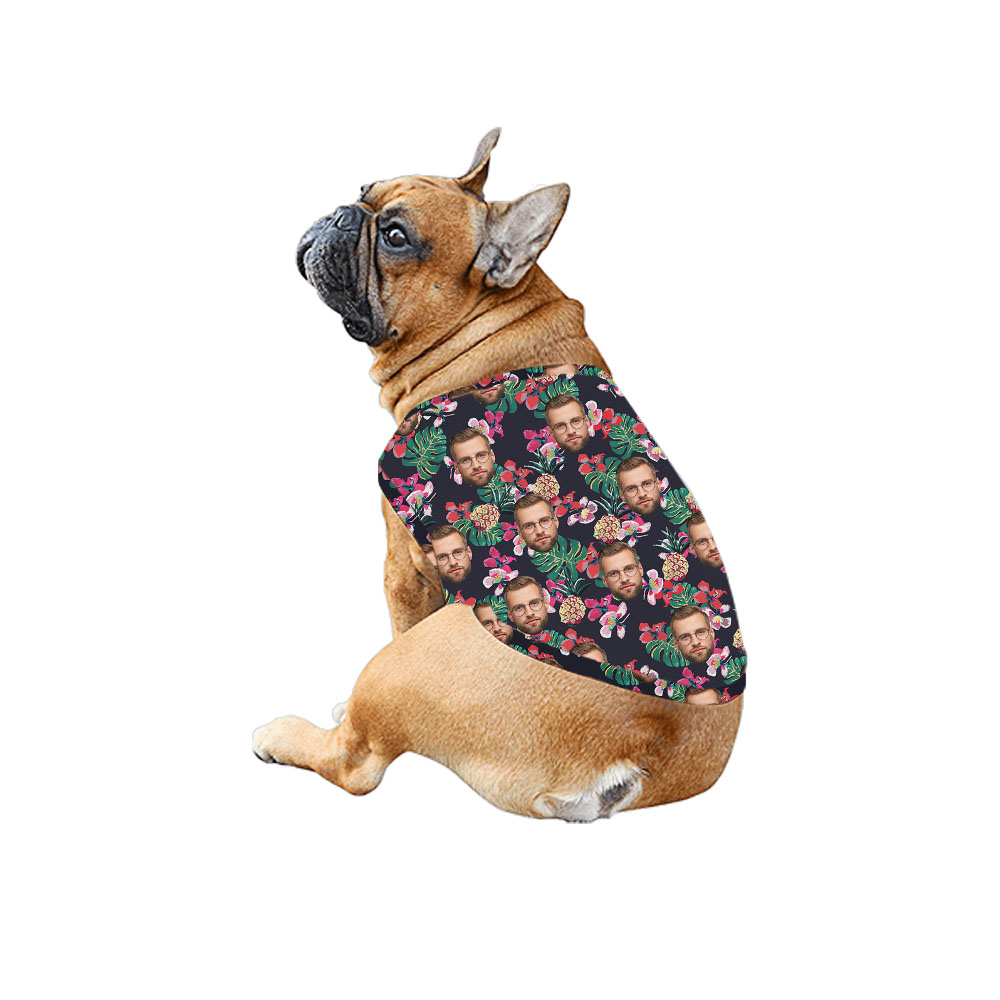 Custom Face Black Matching Hawaiian Shirt For Family