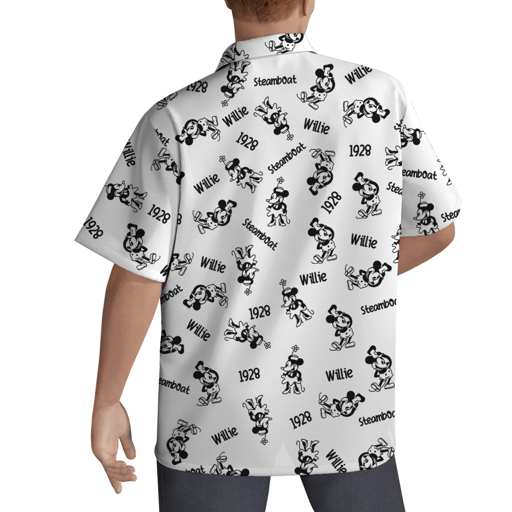 Classic Mickey Steamboat Willie 1928 Hawaiian Shirt For Men