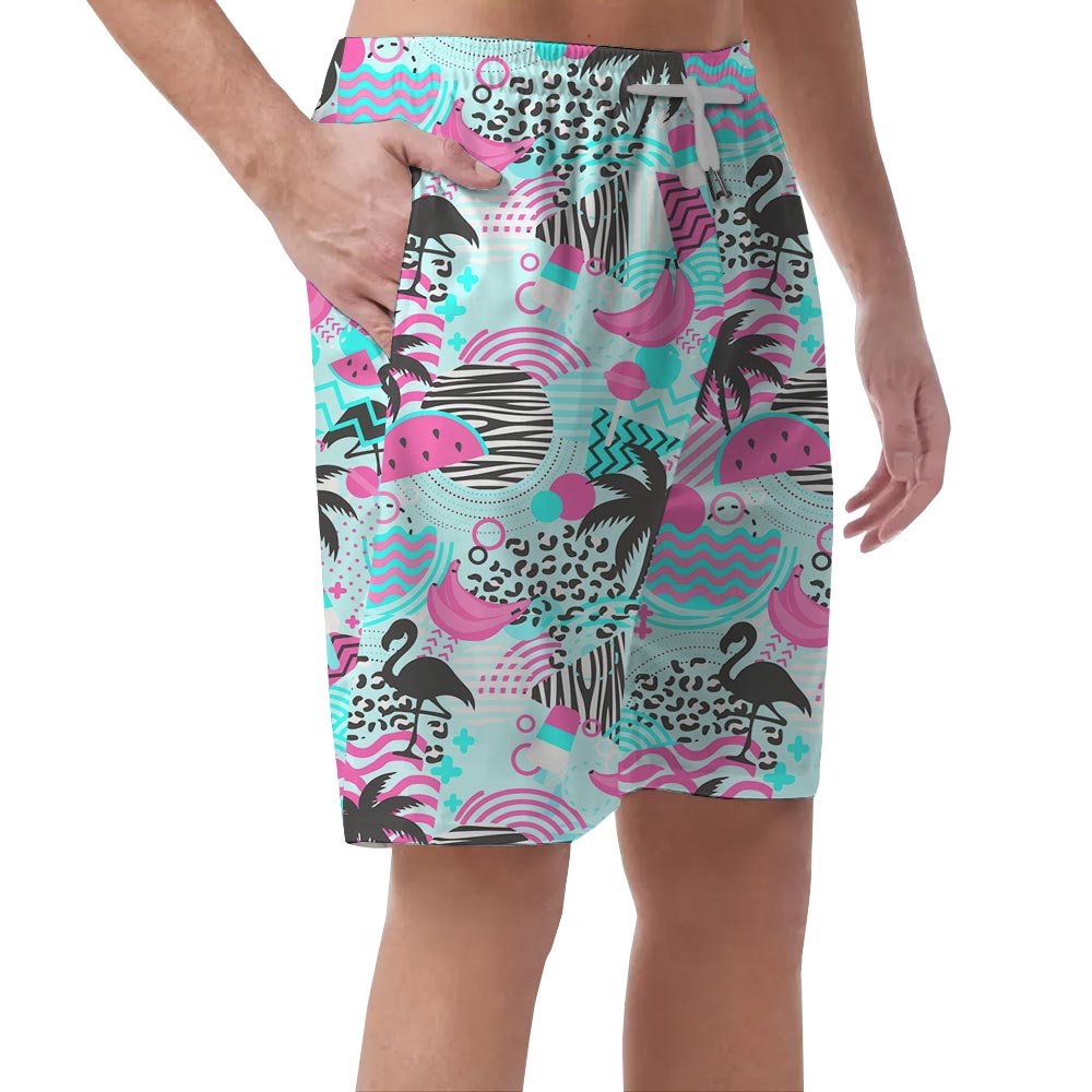 Men's Retro Flamingo Hawaiian Shorts