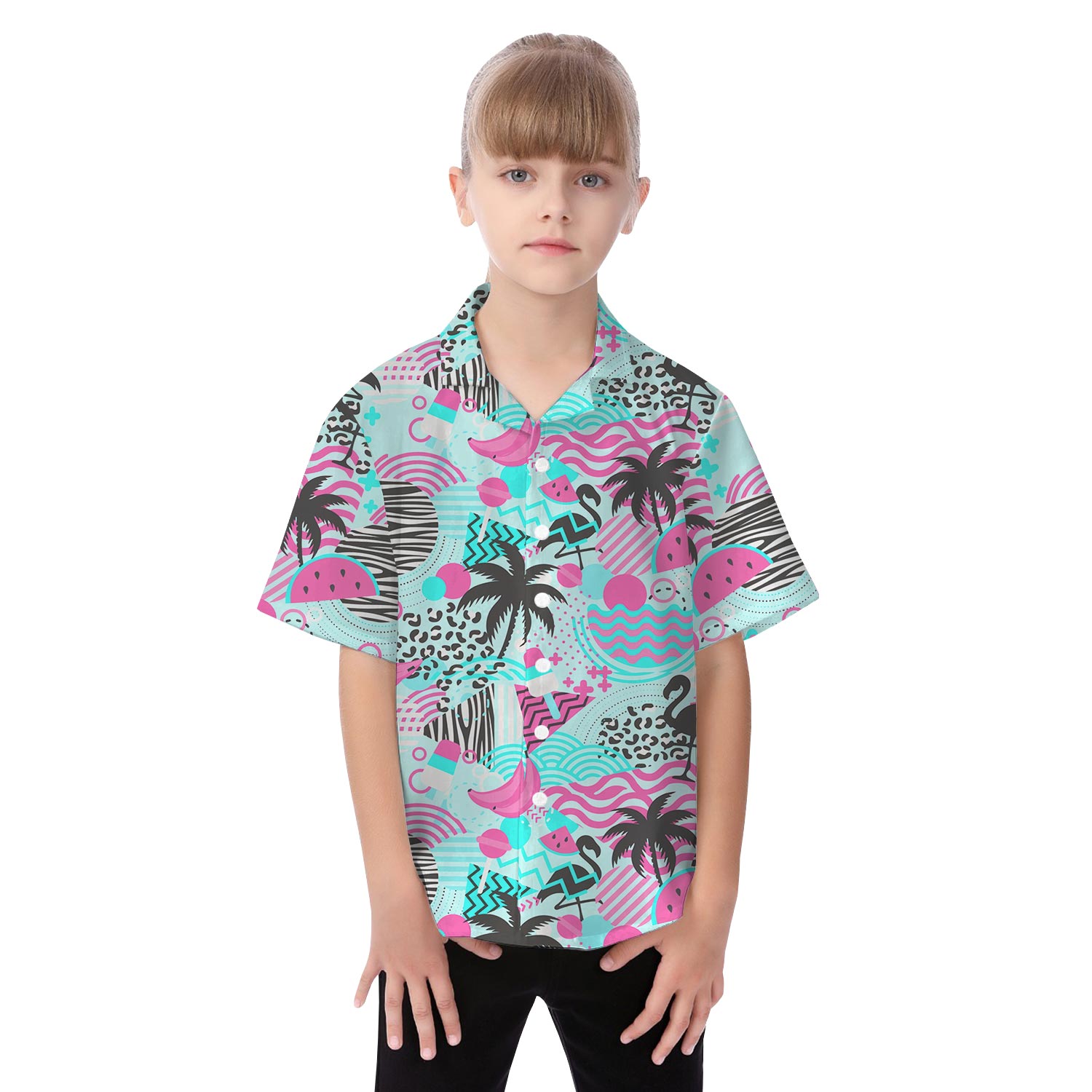 Matching Retro Flamingo Hawaiian Outfits For Family