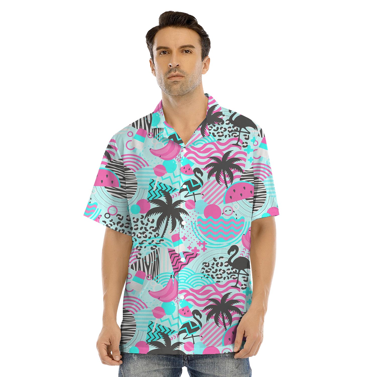 Matching Retro Flamingo Hawaiian Outfits For Family