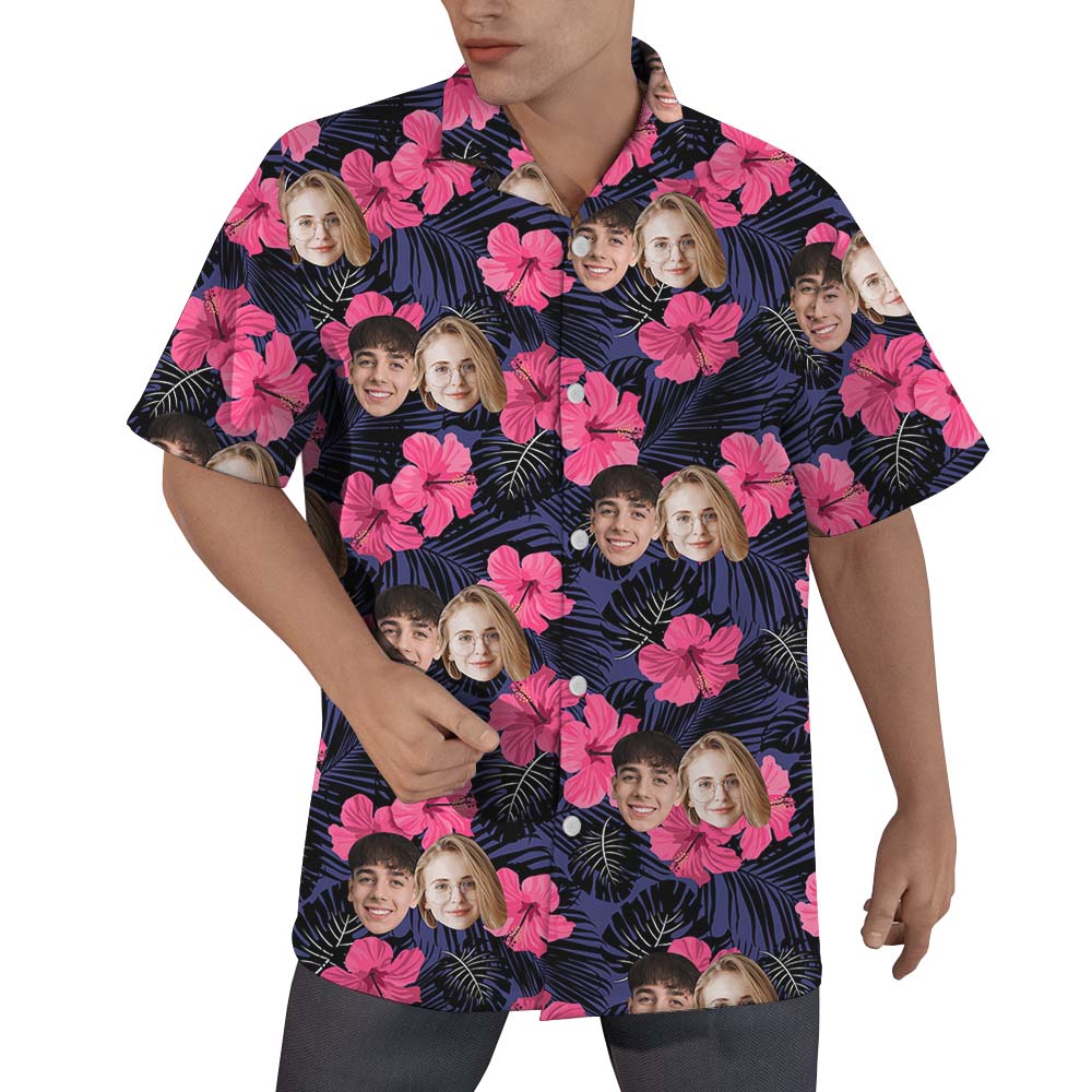 Photo Print Custom Hawaiian Shirt With Face - variant image 1