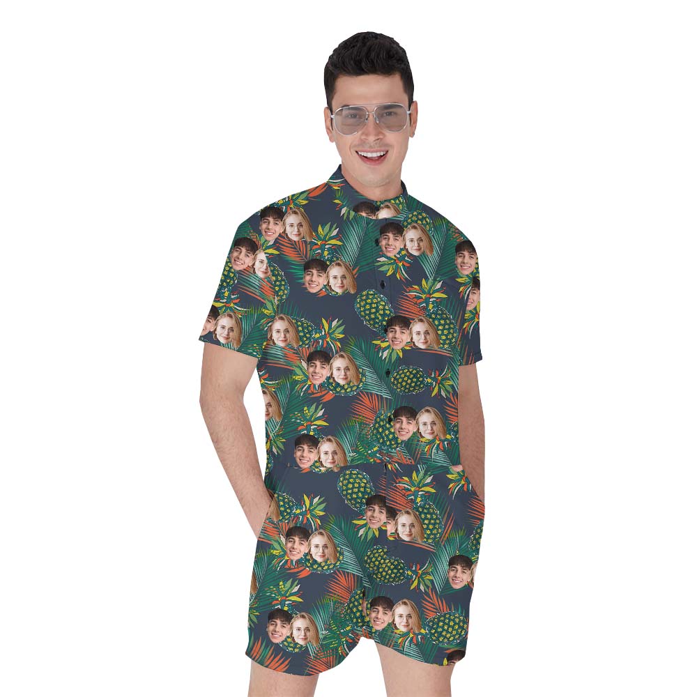 Multiple Faces Custom Pineapple Romper For Male - variant image 1