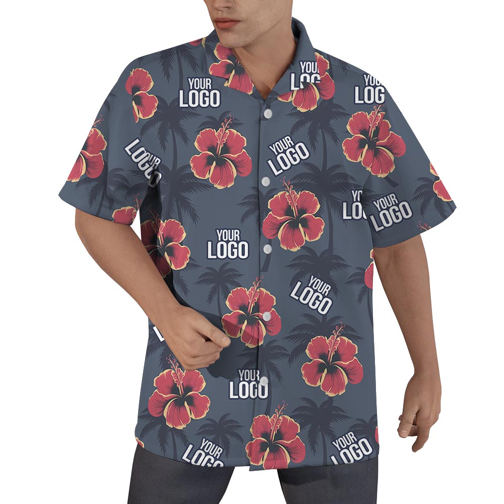 Bulk Order Custom Team Hawaiian Shirt With Logo - variant image 1