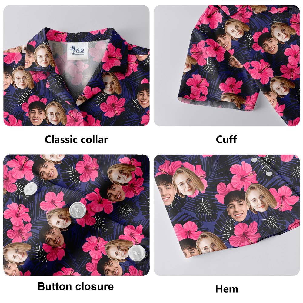 Photo Print Custom Hawaiian Shirt With Face